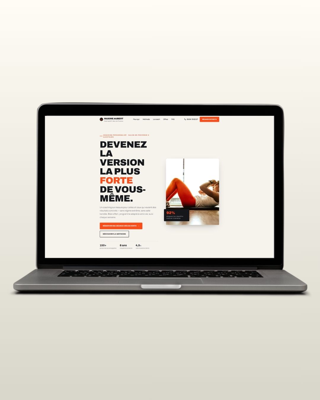 Exemple de site internet pour un coach sportif indépendant, créé par EcomForge Exemple de site internet pour un coach sportif indépendant, créé par EcomForge